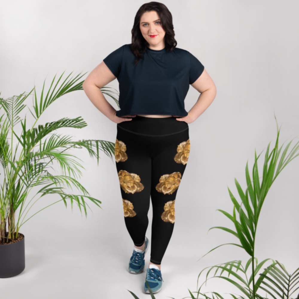 HP🎈Ventcri Rose Gold High Waist Leggings Plus
